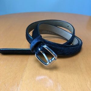 Talbots skinny black belt Small